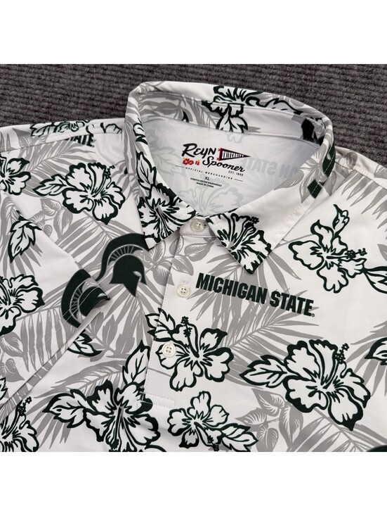 Reyn Spooner Other - Reyn Spooner Michigan State Hawaiian Performance Polo Men’s Size XL Short Sleeve